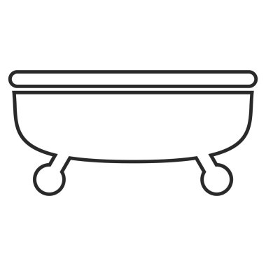 Küvet dış hat vektör simgesi