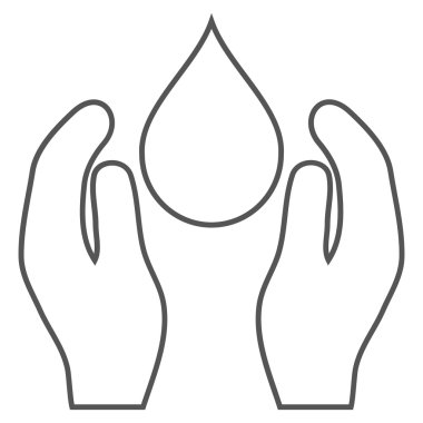 Su bakım anahat vektör simgesi