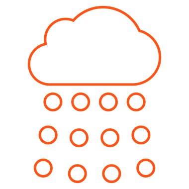 Yağmur bulutu anahat vektör simgesi