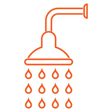 Duş anahat vektör simgesi