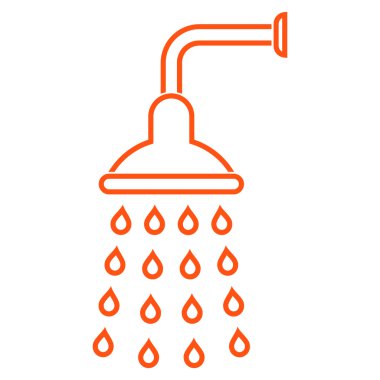 Duş anahat vektör simgesi