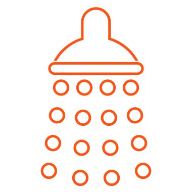 Duş anahat vektör simgesi