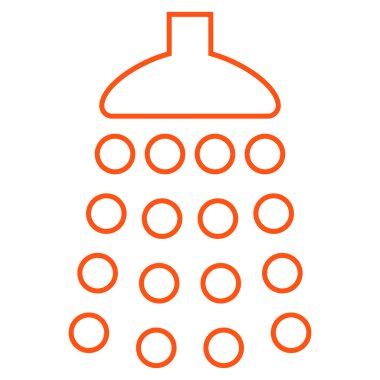 Duş anahat vektör simgesi