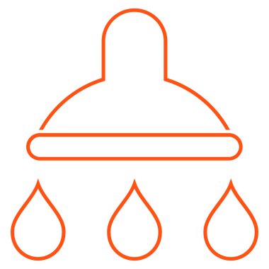 Duş anahat vektör simgesi