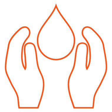 Su bakım anahat vektör simgesi