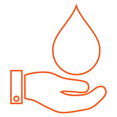 Su Servisi anahat vektör simgesi