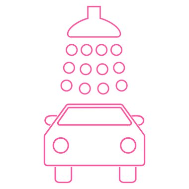 Oto yıkama anahat vektör simgesi