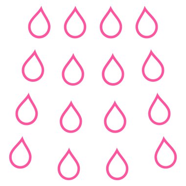 Damla anahat vektör simgesi