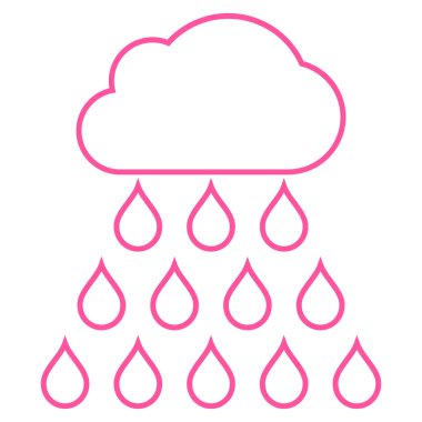 Yağmur bulutu anahat vektör simgesi