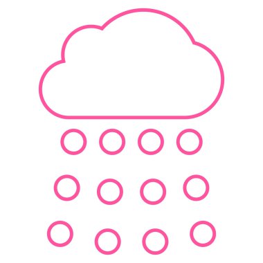 Yağmur bulutu anahat vektör simgesi