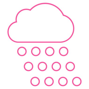 Yağmur bulutu anahat vektör simgesi