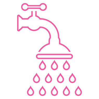 Duş musluk anahat vektör simgesi