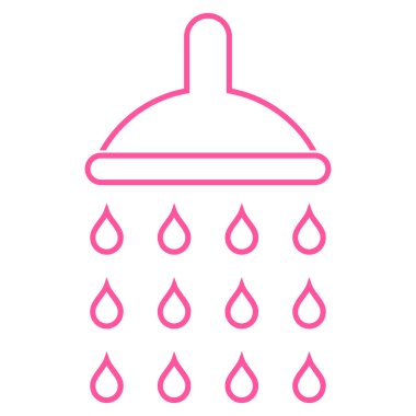 Duş anahat vektör simgesi