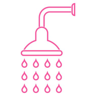 Duş anahat vektör simgesi