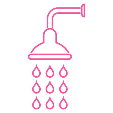 Duş anahat vektör simgesi