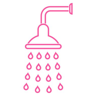 Duş anahat vektör simgesi