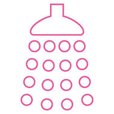 Duş anahat vektör simgesi