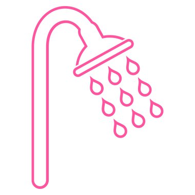 Duş anahat vektör simgesi