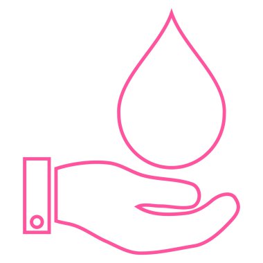 Su Servisi anahat vektör simgesi