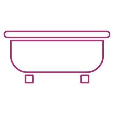 Küvet dış hat vektör simgesi