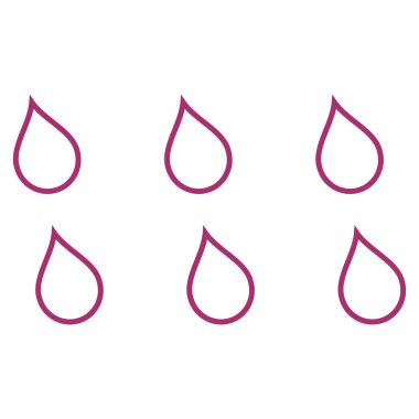 Damla anahat vektör simgesi