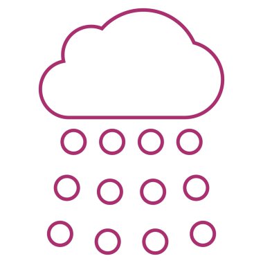 Yağmur bulutu anahat vektör simgesi