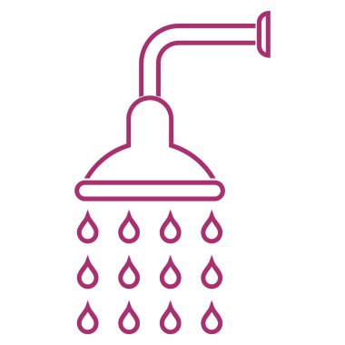 Duş anahat vektör simgesi