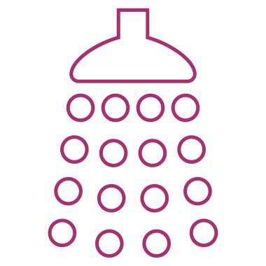 Duş anahat vektör simgesi