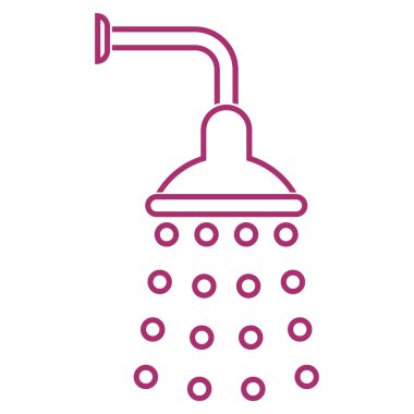 Duş anahat vektör simgesi