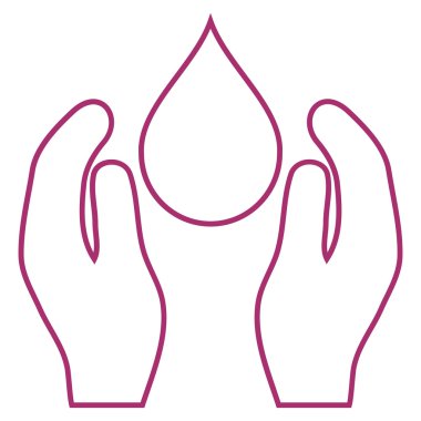 Su bakım anahat vektör simgesi