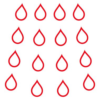 Damla anahat vektör simgesi