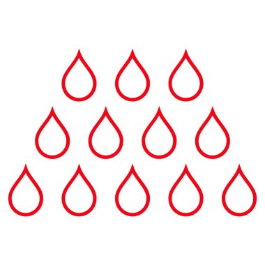 Damla anahat vektör simgesi