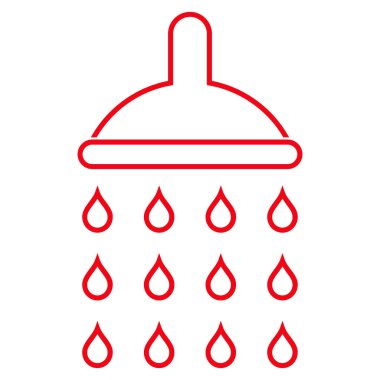 Duş anahat vektör simgesi