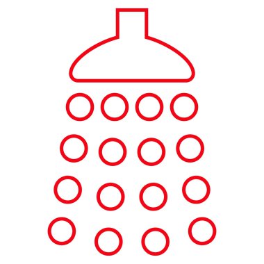 Duş anahat vektör simgesi