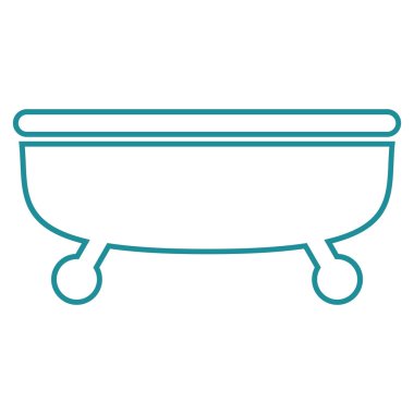 Küvet dış hat vektör simgesi