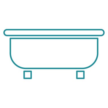 Küvet dış hat vektör simgesi