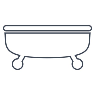 Küvet dış hat vektör simgesi