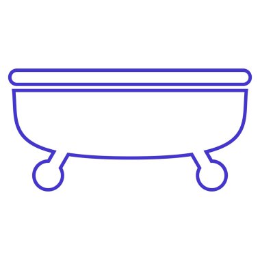 Küvet dış hat vektör simgesi