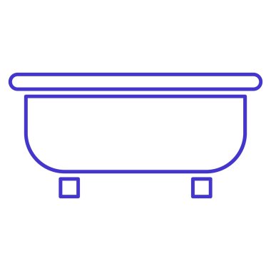 Küvet dış hat vektör simgesi