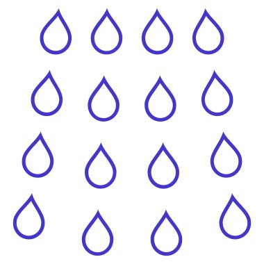 Damla anahat vektör simgesi