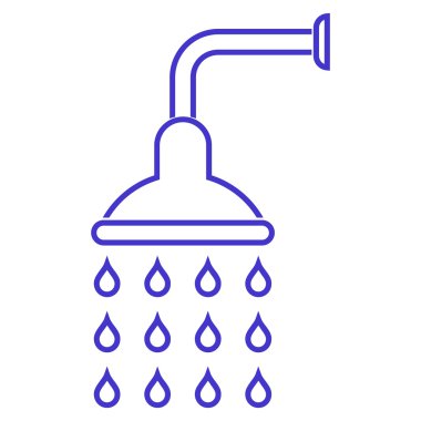 Duş anahat vektör simgesi