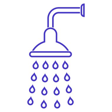 Duş anahat vektör simgesi