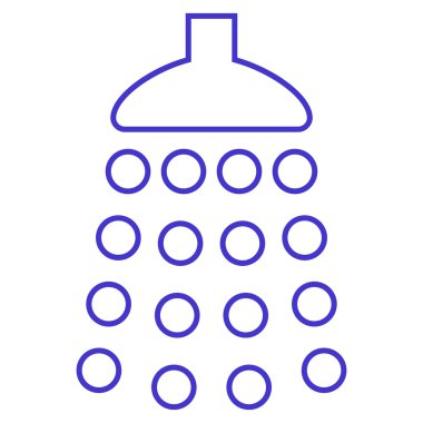 Duş anahat vektör simgesi