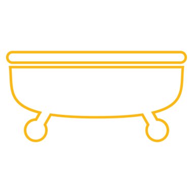 Küvet dış hat vektör simgesi