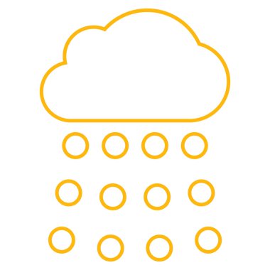 Yağmur bulutu anahat vektör simgesi