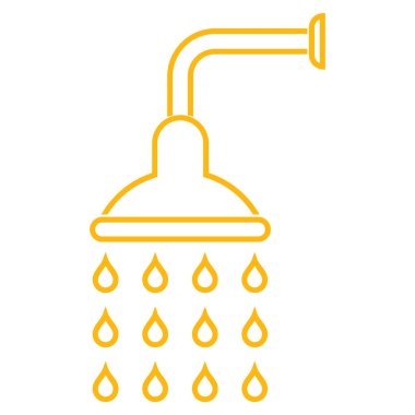 Duş anahat vektör simgesi