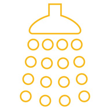 Duş anahat vektör simgesi