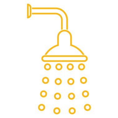 Duş anahat vektör simgesi