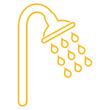 Duş anahat vektör simgesi