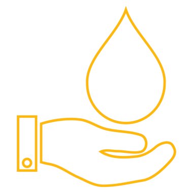 Su Servisi anahat vektör simgesi